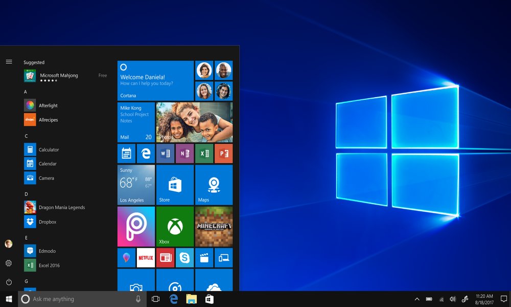 Windows 10. Menú Inicio