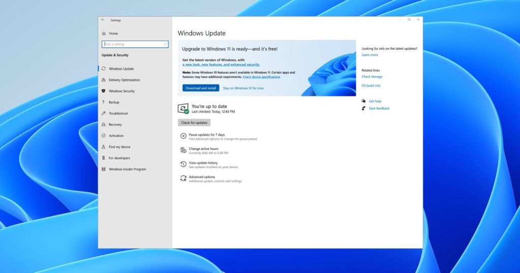 Windows 10. Windows Update