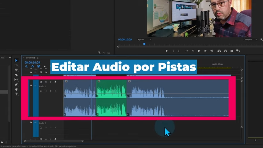 Editar audio por pistas