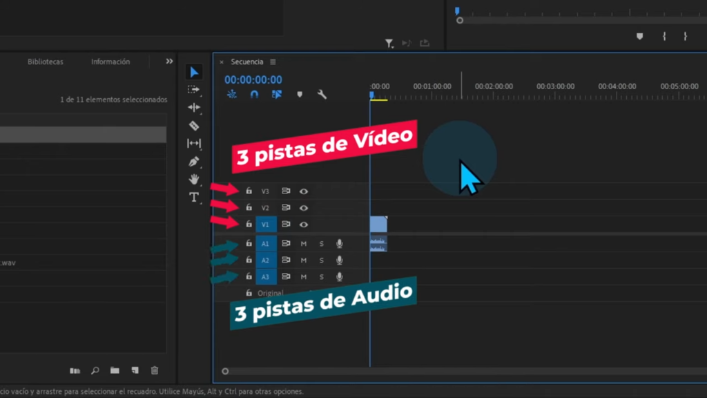 Interfaz de Audio Adobe Premiere