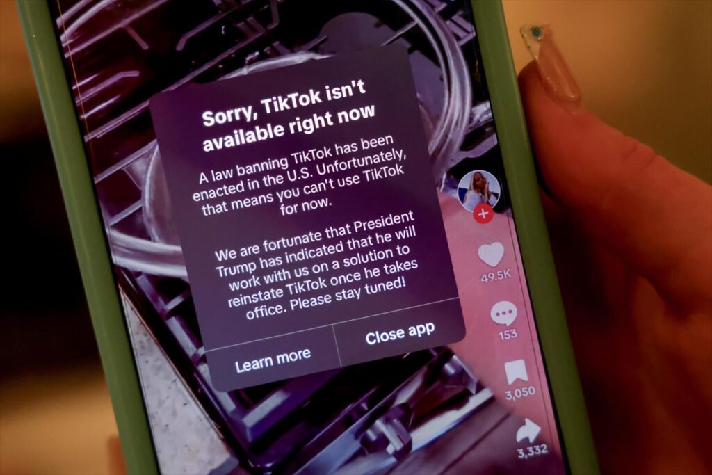 TikTok deja de funcionar en Estados Unidos: el impacto de su prohibición